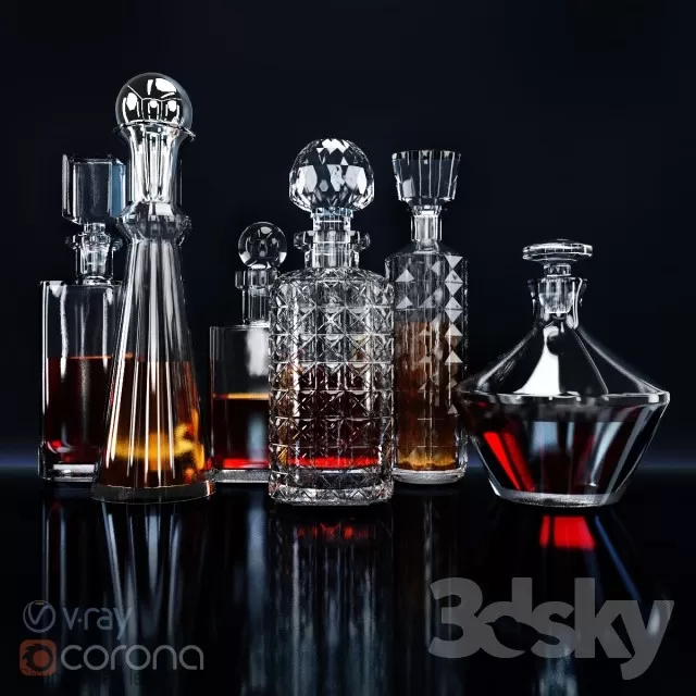 3DSKYFREE – KITCHEN - DRINK 3DS MAX MODELS