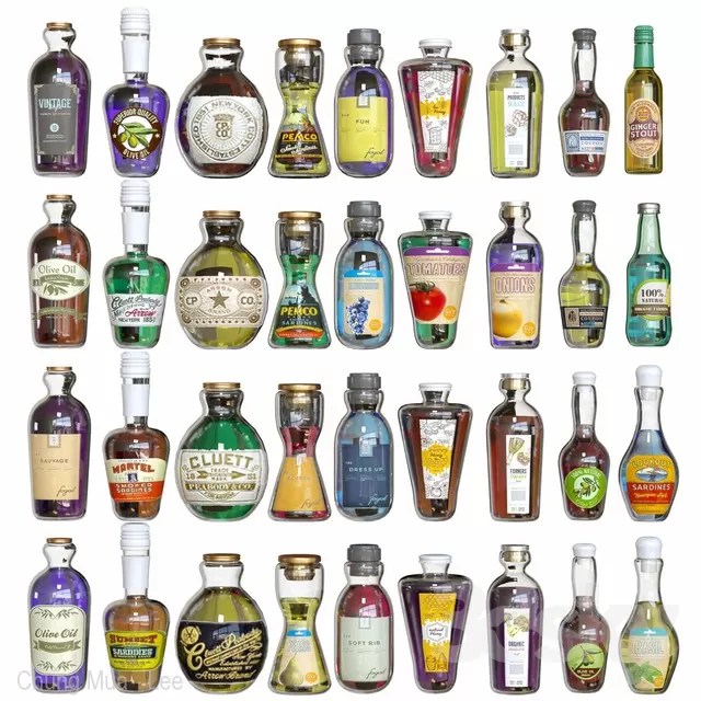 3DSKYFREE – KITCHEN - DRINK 3DS MAX MODELS