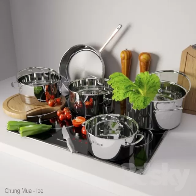 3DSKYFREE – KITCHEN - FOOD 3DS MAX MODELS
