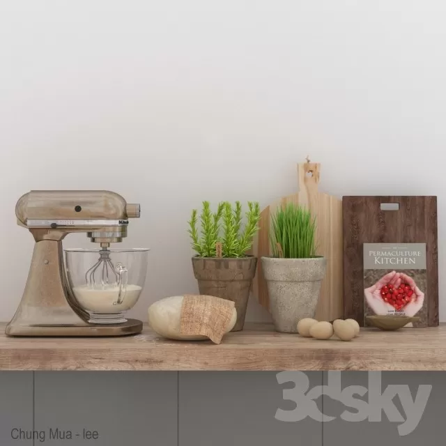 3DSKYFREE – KITCHEN - FOOD 3DS MAX MODELS
