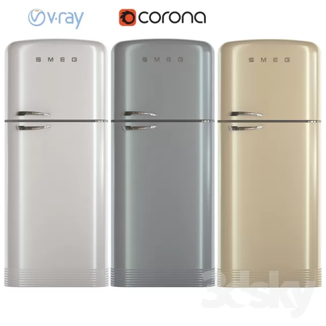 3DSKYFREE – KITCHEN - FRIDGE 3DS MAX MODELS