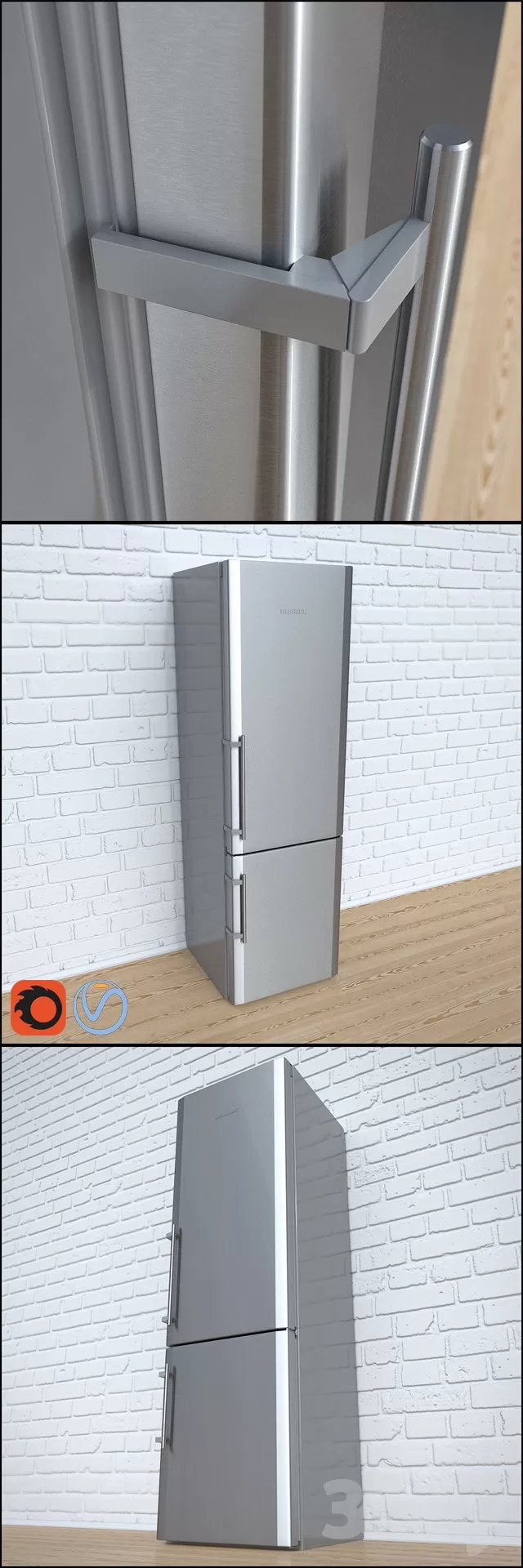 3DSKYFREE – KITCHEN - FRIDGE 3DS MAX MODELS