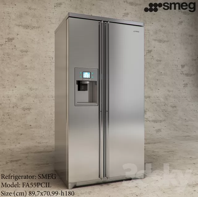 3DSKYFREE – KITCHEN - FRIDGE 3DS MAX MODELS
