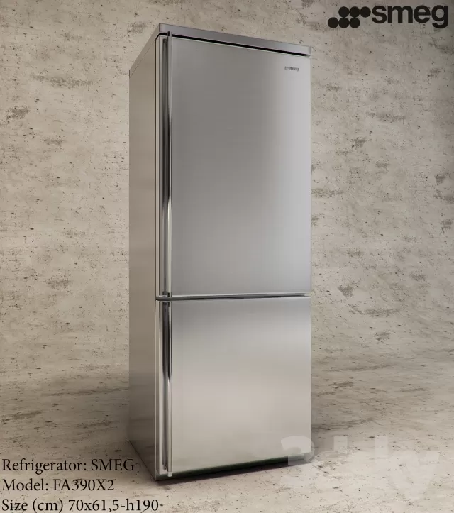 3DSKYFREE – KITCHEN - FRIDGE 3DS MAX MODELS