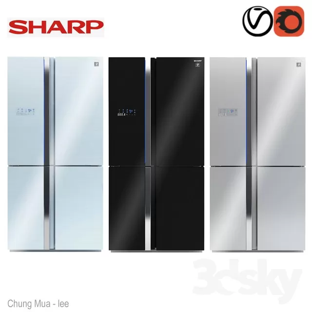 3DSKYFREE – KITCHEN - FRIDGE 3DS MAX MODELS