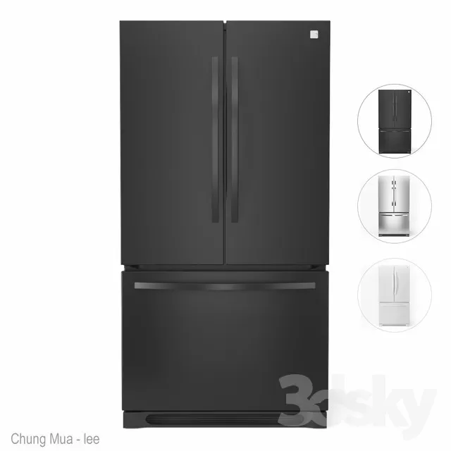 3DSKYFREE – KITCHEN - FRIDGE 3DS MAX MODELS