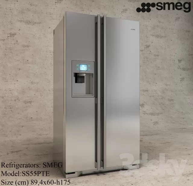 3DSKYFREE – KITCHEN - FRIDGE 3DS MAX MODELS