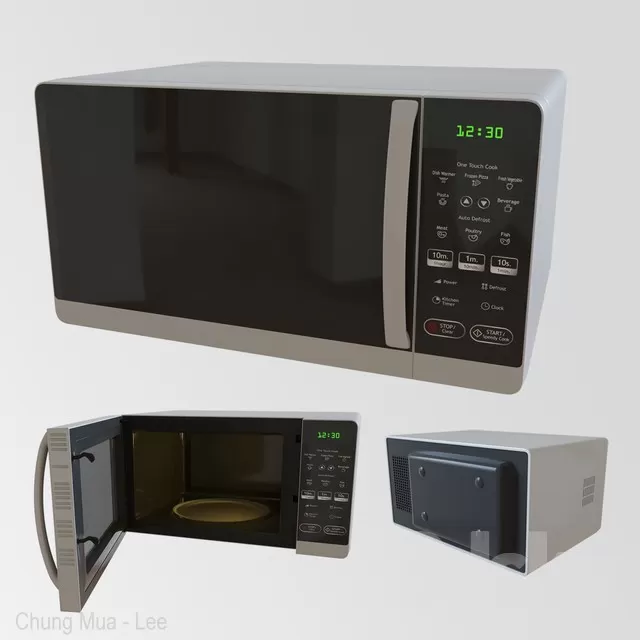 3DSKYFREE – KITCHEN - MICROWAVE 3DS MAX MODELS