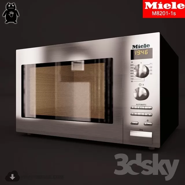 3DSKYFREE – KITCHEN - MICROWAVE 3DS MAX MODELS