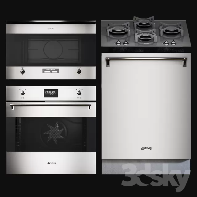 3DSKYFREE – KITCHEN - OVEN 3DS MAX MODELS
