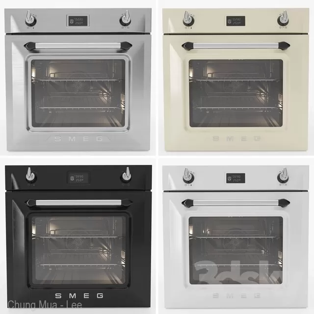 3DSKYFREE – KITCHEN - OVEN 3DS MAX MODELS