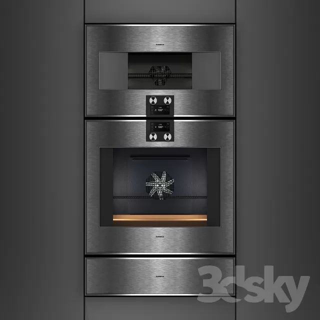 3DSKYFREE – KITCHEN - OVEN 3DS MAX MODELS