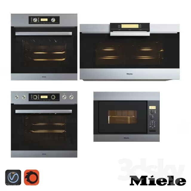 3DSKYFREE – KITCHEN - OVEN 3DS MAX MODELS