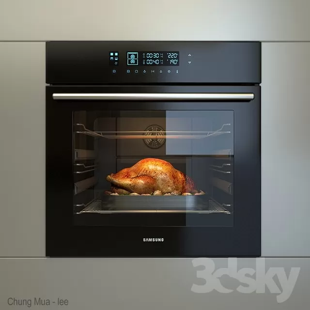 3DSKYFREE – KITCHEN - OVEN 3DS MAX MODELS
