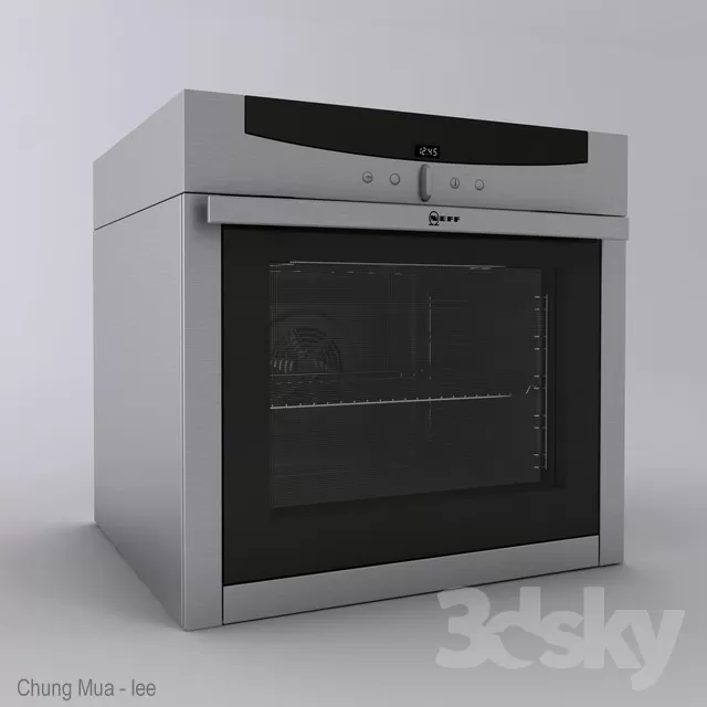 3DSKYFREE – KITCHEN - OVEN 3DS MAX MODELS