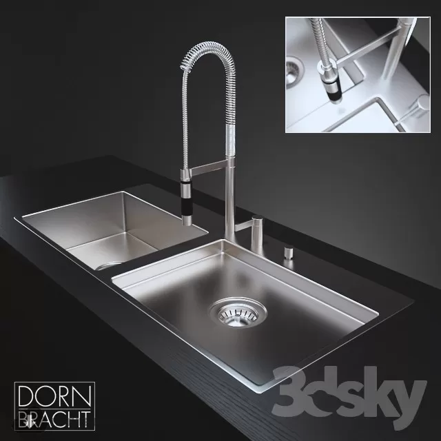3DSKYFREE – KITCHEN - SINK 3DS MAX MODELS