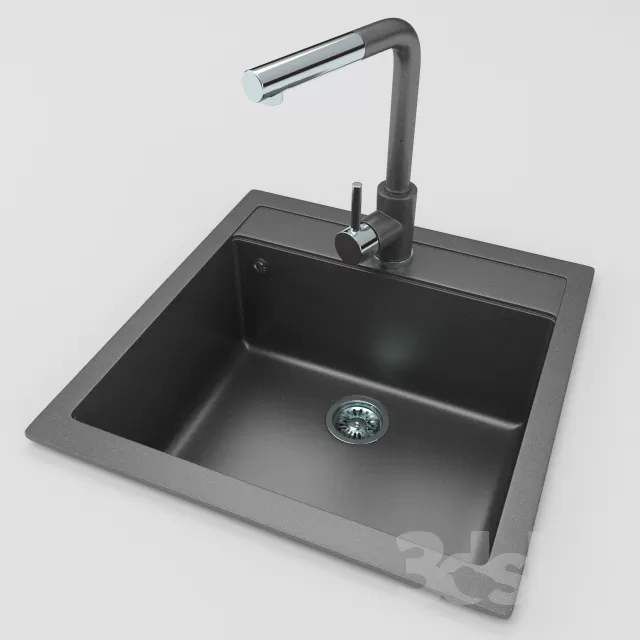 3DSKYFREE – KITCHEN - SINK 3DS MAX MODELS