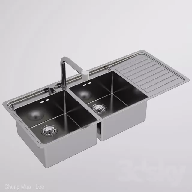 3DSKYFREE – KITCHEN - SINK 3DS MAX MODELS