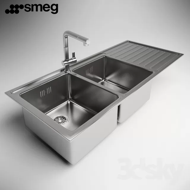 3DSKYFREE – KITCHEN - SINK 3DS MAX MODELS