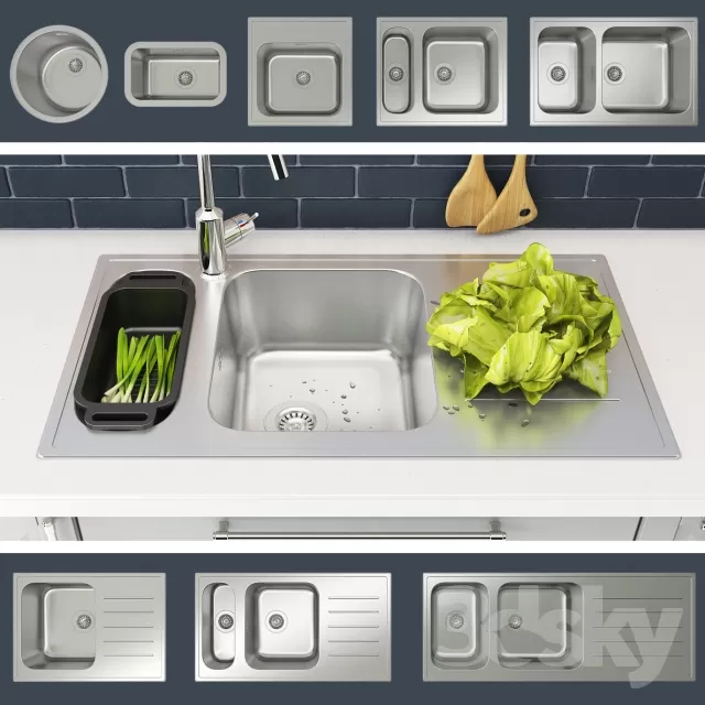 3DSKYFREE – KITCHEN - SINK 3DS MAX MODELS