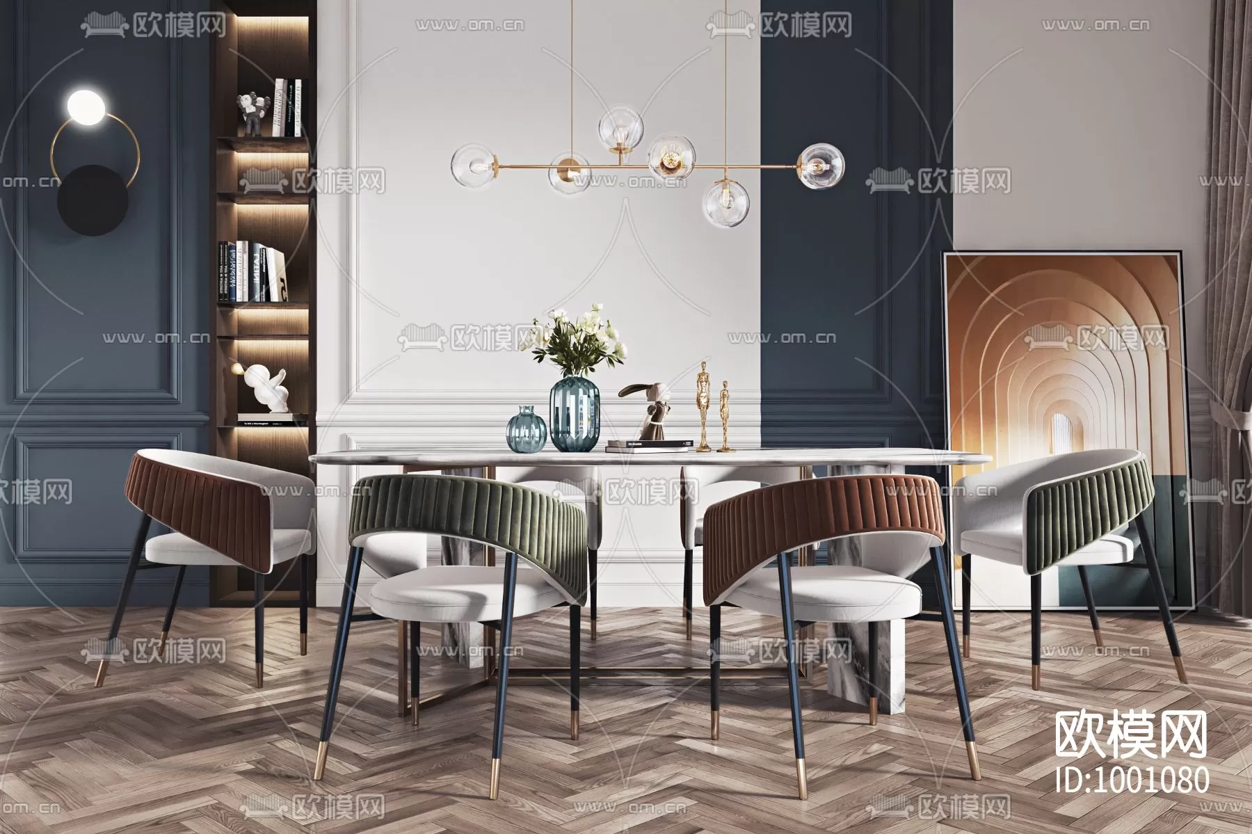 3DSKYFREE – KITCHEN - TABLE SET 3DS MAX MODELS