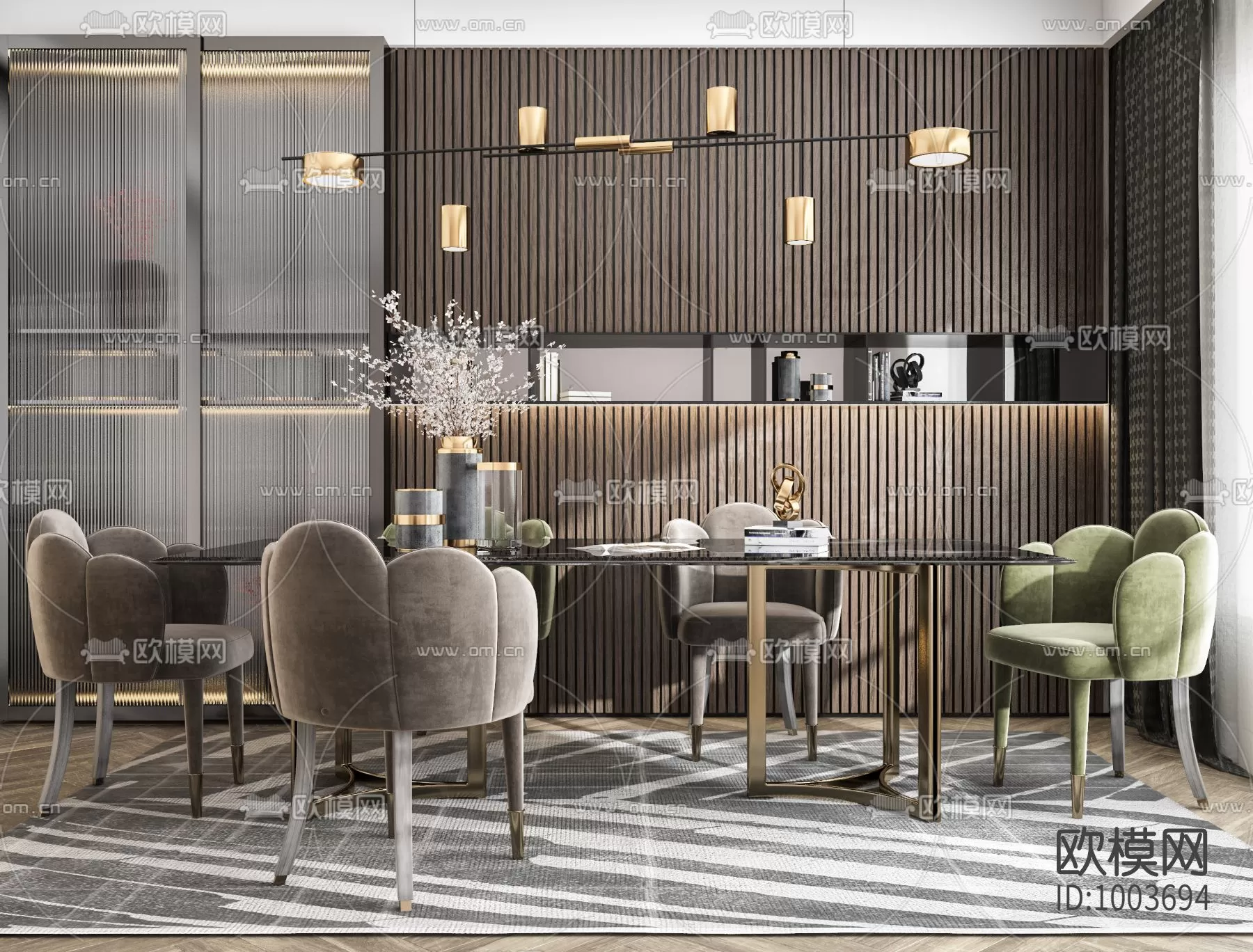 3DSKYFREE – KITCHEN - TABLE SET 3DS MAX MODELS