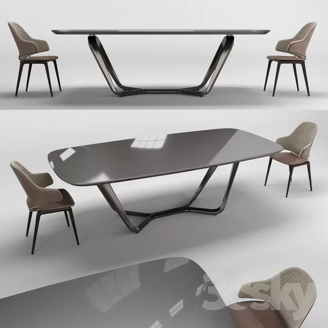 3DSKYFREE – KITCHEN - TABLE SET 3DS MAX MODELS