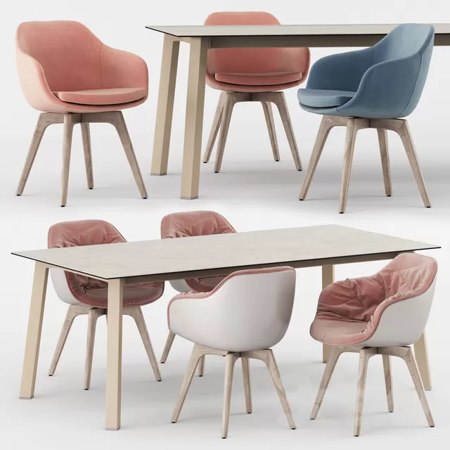 3DSKYFREE – KITCHEN - TABLE SET 3DS MAX MODELS