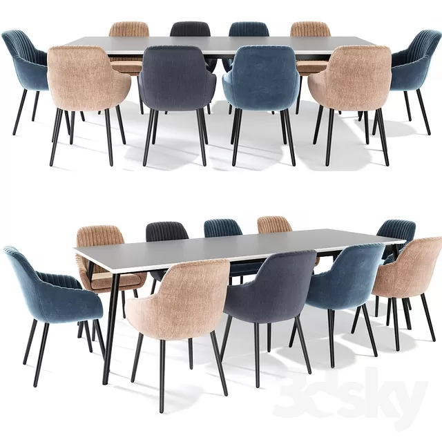 DECOR HELPER – KITCHEN – TABLE SET 3D MODELS – 131