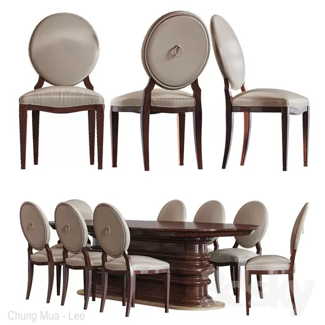 3DSKYFREE – KITCHEN - TABLE SET 3DS MAX MODELS