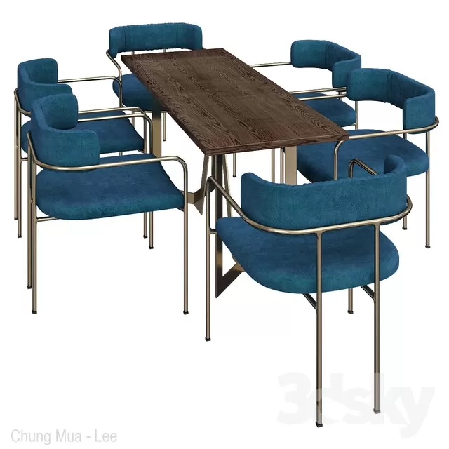 3DSKYFREE – KITCHEN - TABLE SET 3DS MAX MODELS