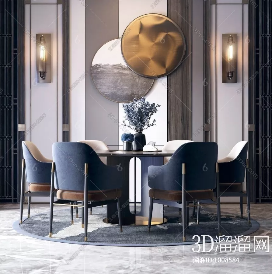 3DSKYFREE – KITCHEN - TABLE SET 3DS MAX MODELS