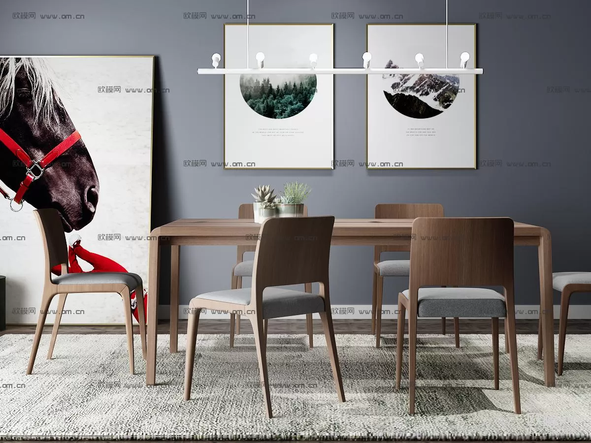 3DSKYFREE – KITCHEN - TABLE SET 3DS MAX MODELS