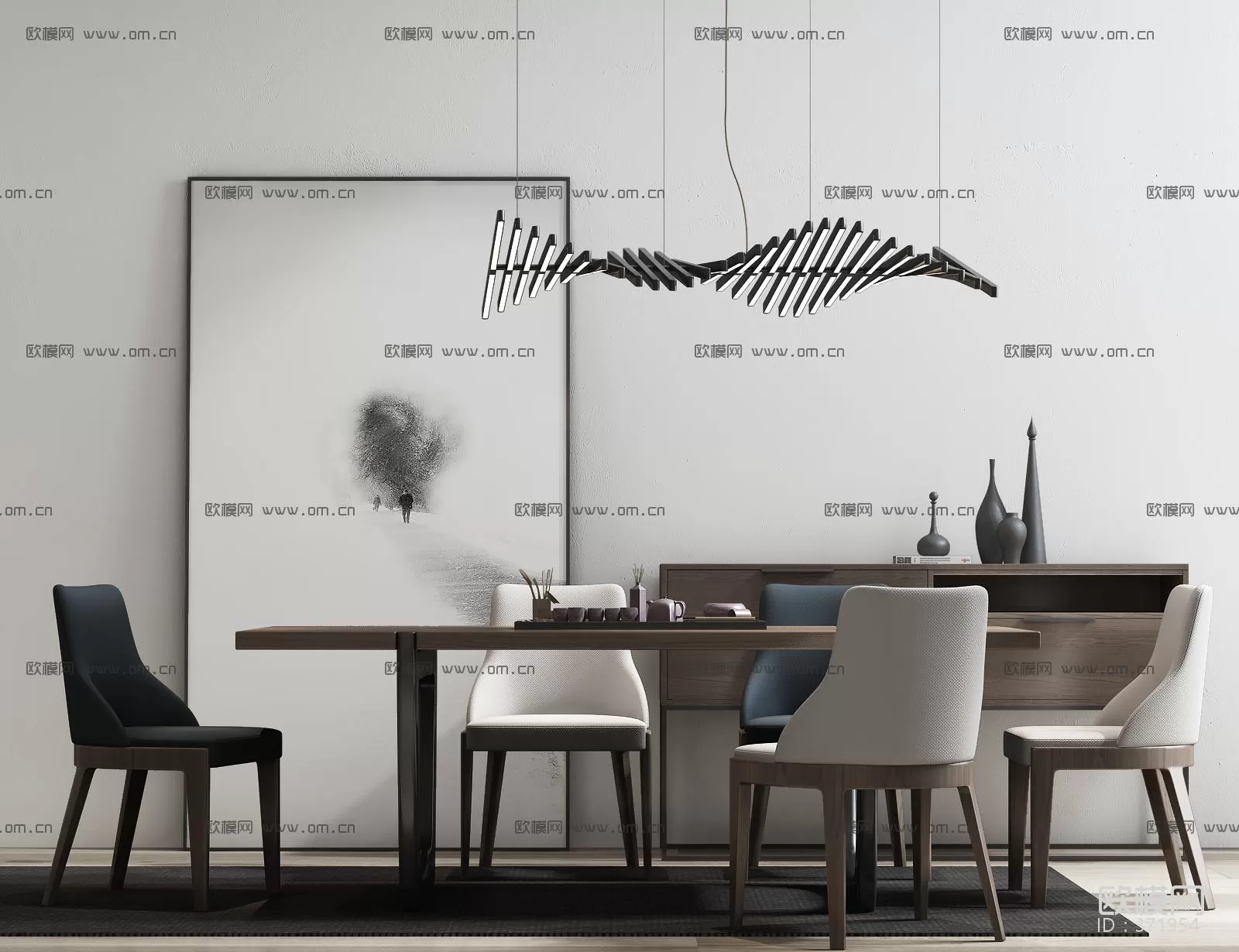 3DSKYFREE – KITCHEN - TABLE SET 3DS MAX MODELS