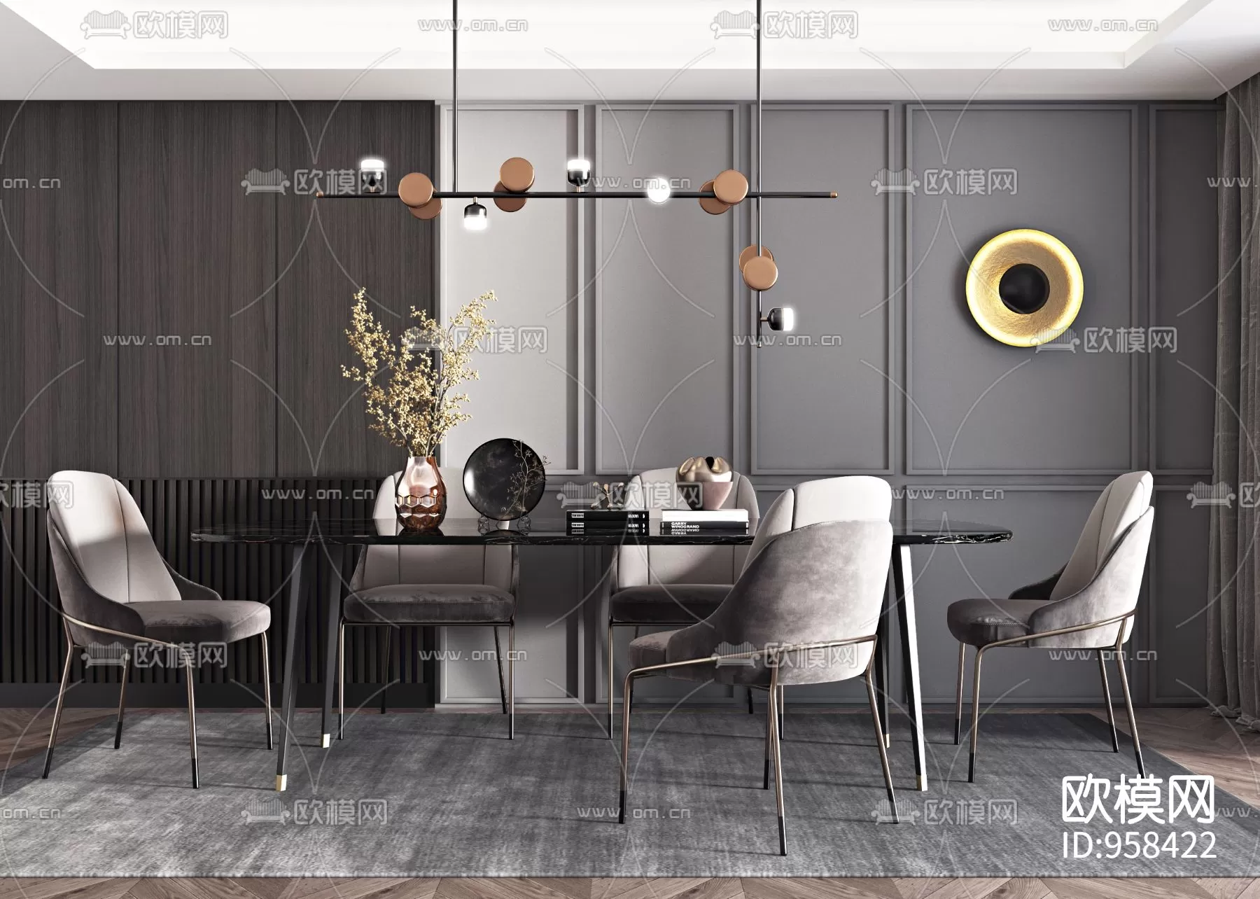 3DSKYFREE – KITCHEN - TABLE SET 3DS MAX MODELS