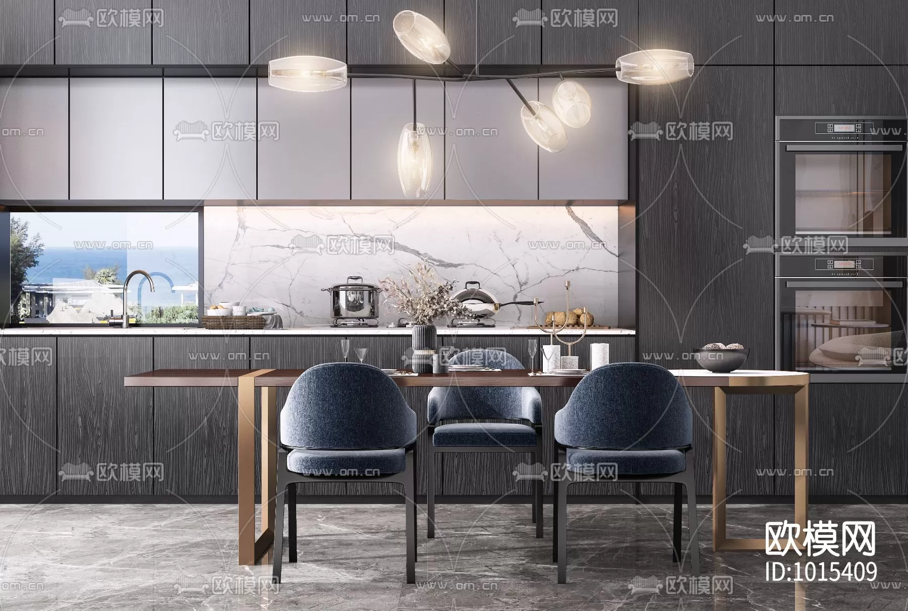 KITCHEN - TABLE SET 3D MODELS