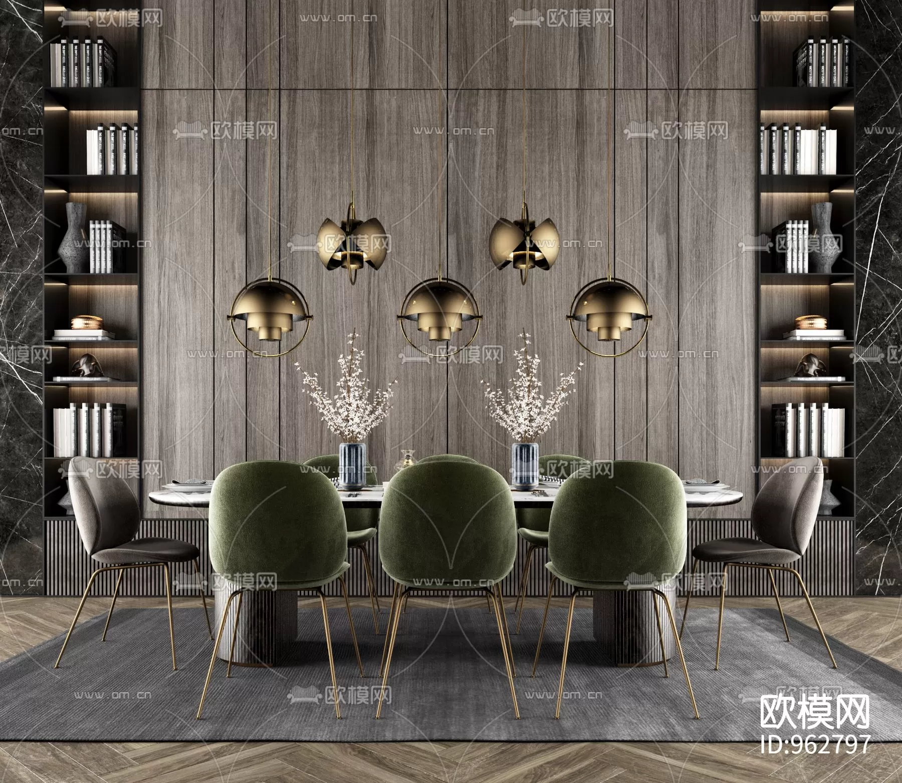 3DSKYFREE – KITCHEN - TABLE SET 3DS MAX MODELS