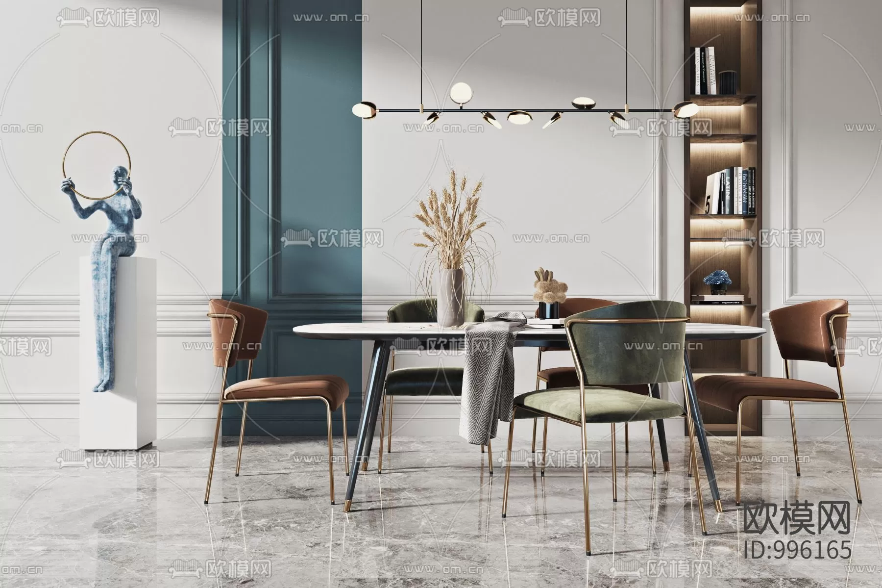 3DSKYFREE – KITCHEN - TABLE SET 3DS MAX MODELS