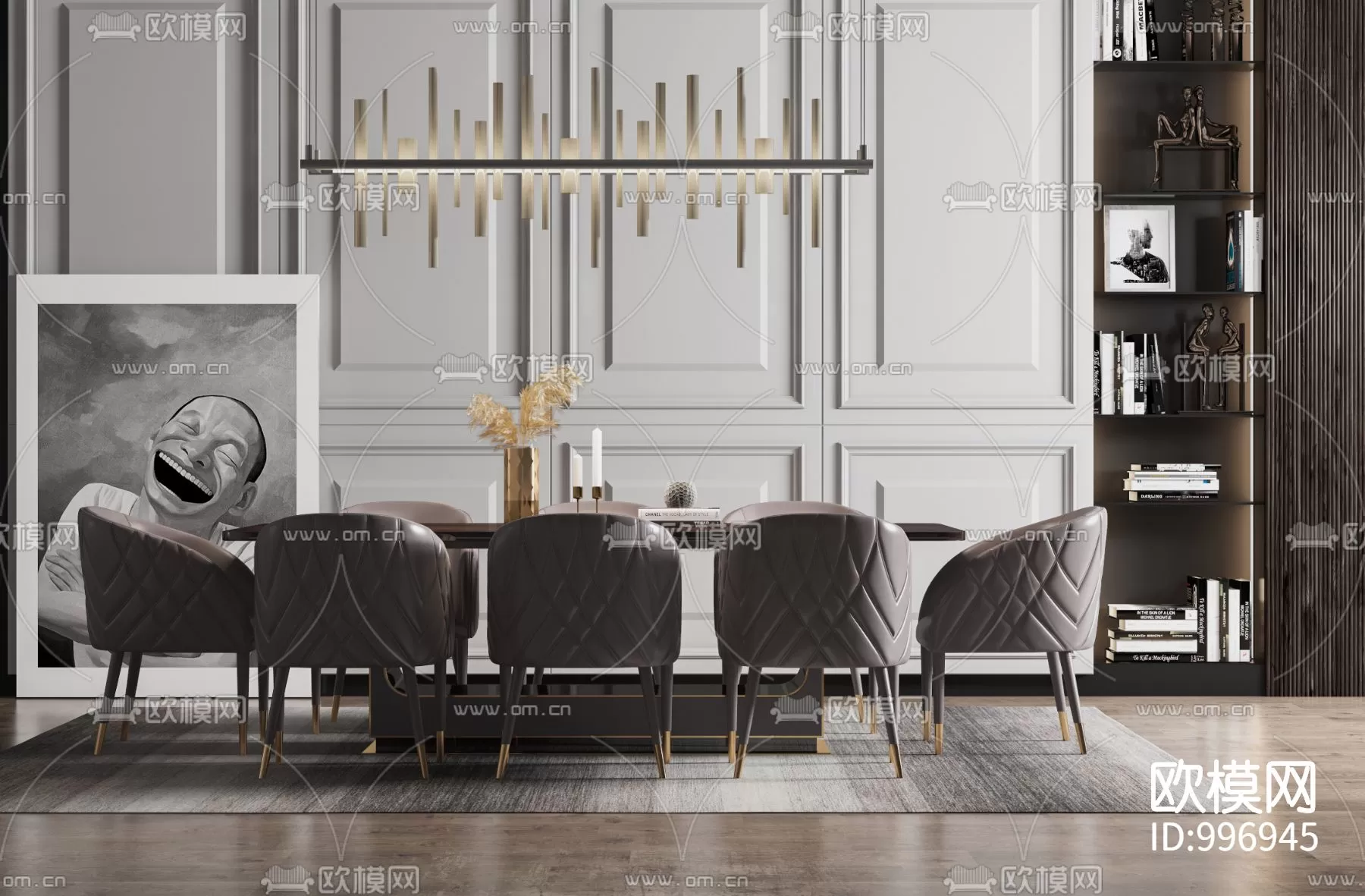 3DSKYFREE – KITCHEN - TABLE SET 3DS MAX MODELS