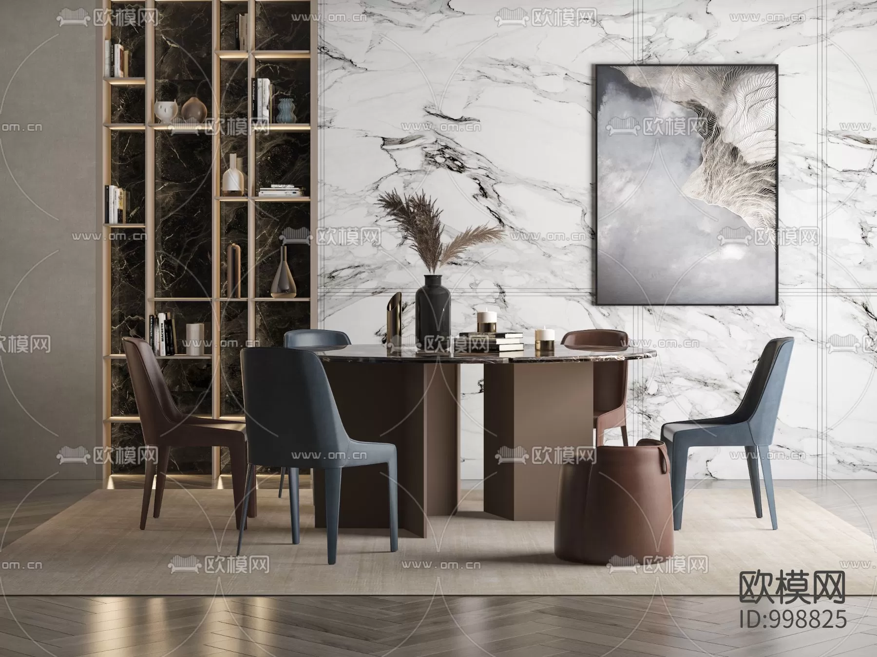 3DSKYFREE – KITCHEN - TABLE SET 3DS MAX MODELS