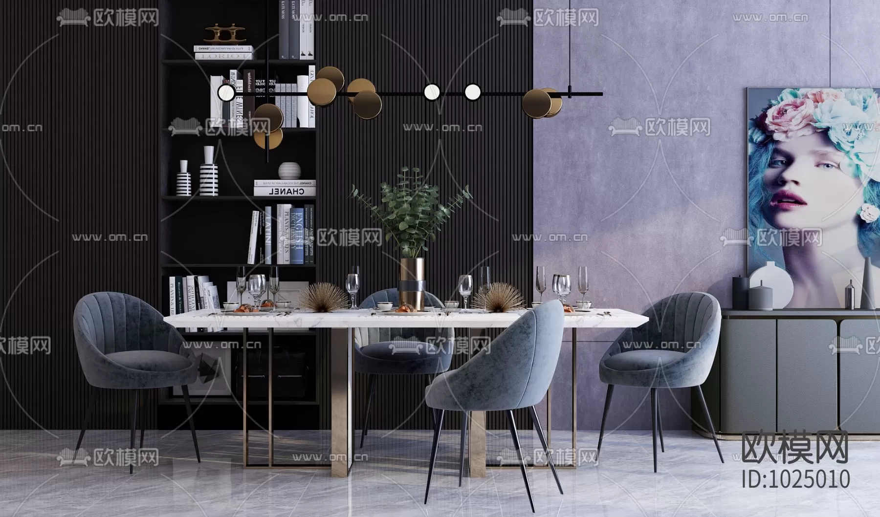 KITCHEN - TABLE SET 3D MODELS