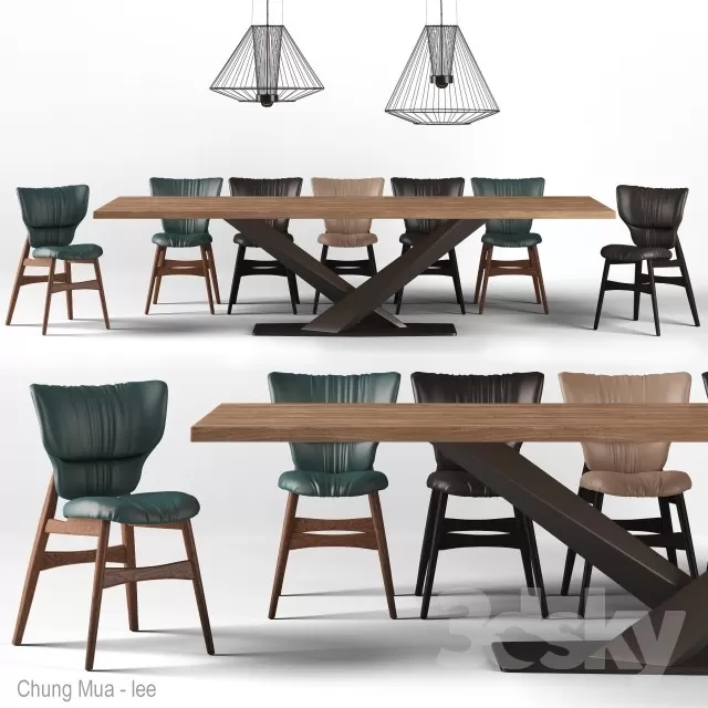 3DSKYFREE – KITCHEN - TABLE SET 3DS MAX MODELS