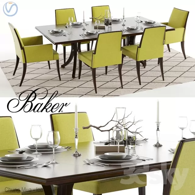 KITCHEN - TABLE SET 3D MODELS