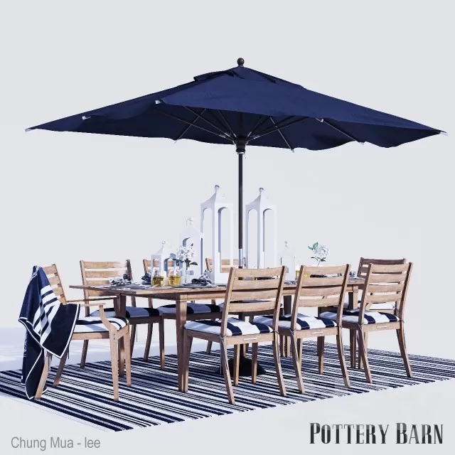 3DSKYFREE – KITCHEN - TABLE SET 3DS MAX MODELS