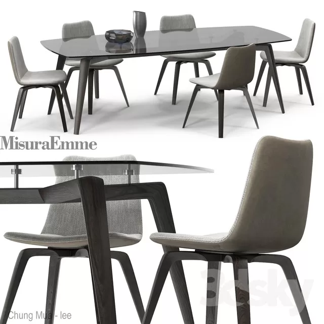 3DSKYFREE – KITCHEN - TABLE SET 3DS MAX MODELS