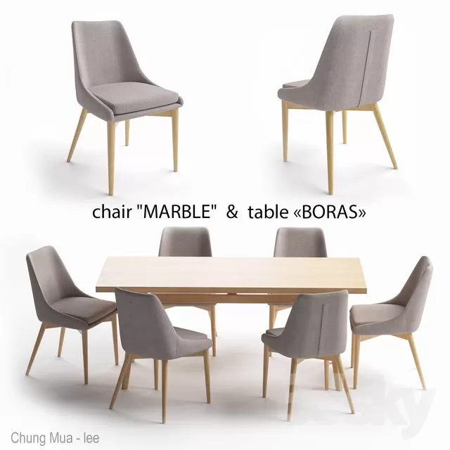 3DSKYFREE – KITCHEN - TABLE SET 3DS MAX MODELS