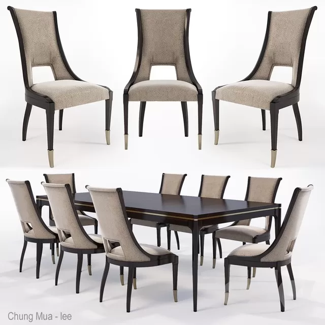 3DSKYFREE – KITCHEN - TABLE SET 3DS MAX MODELS