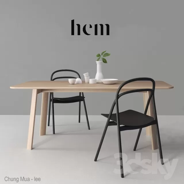 DECOR HELPER – KITCHEN – TABLE SET 3D MODELS – 275