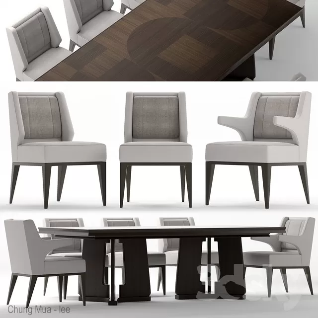 3DSKYFREE – KITCHEN - TABLE SET 3DS MAX MODELS