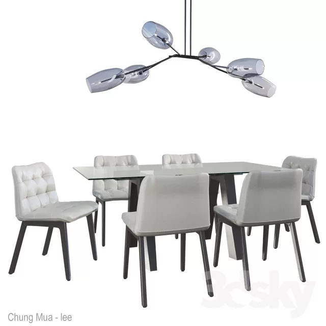 3DSKYFREE – KITCHEN - TABLE SET 3DS MAX MODELS